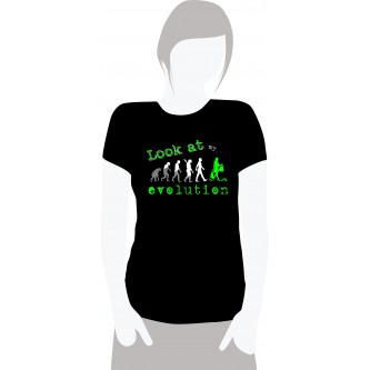 T-shirt "Look at my Evolution" Shopping